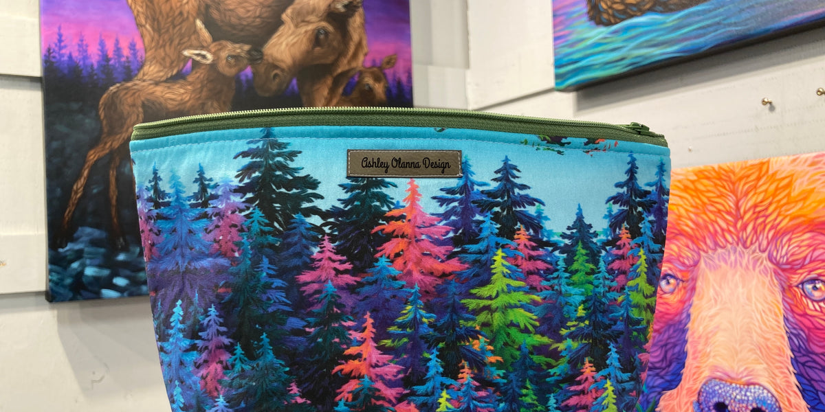 Mystic Rainbow Trees Zipper Pouch– Amanda Rose Warren LLC