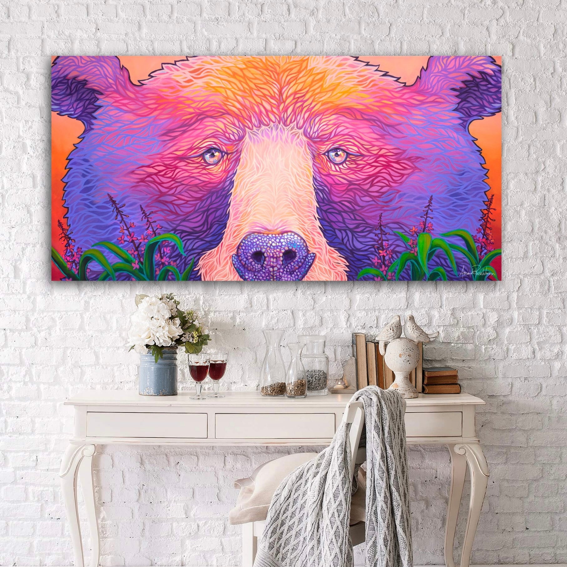 Urska Mother of Flame Bear Eyes Art Print| Amanda Rose Warren– Amanda ...